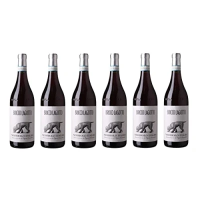 Abbildung von 6x 0,75l 2018er Bricco Lagotto Nebbiolo d&#039;Alba D.O.P. Piemonte Italien Rotwein trocken