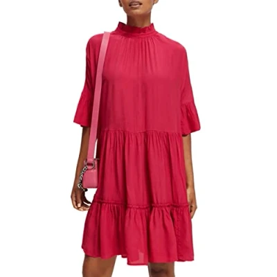 Abbildung von Scotch &amp; Soda Maison Women&#039;s Short with Ruffle Sleeve Detail Casual Dress, Cherry Pie 5833, 36
