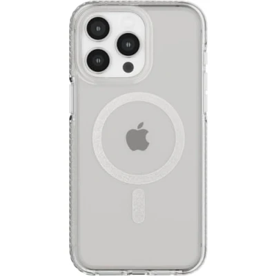Abbildung von Tech21 Evo Crystal für iPhone 15 Pro Max Kompatibel mit MagSafe Impact Protection Case White Titanium
