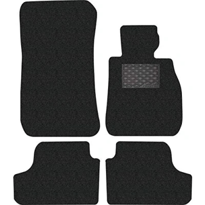 Abbildung von Nicoman Spaghetti Allwetter Fußmatten, passgenau, passend für 3er Serie Cabriolet E93 Baujahr 20072012, vollständiges Set, Schwarz, 4 teilig