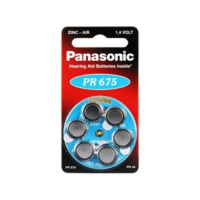 Abbildung von Batterien F.hörgeräte Panasonic PR675 6 St