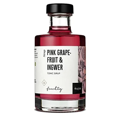 Abbildung von WAJOS Pink Grapefruit &amp; Ingwer Tonic Sirup 200ml zum Mixen von Water, alkoholfreien Cocktails klassischem Gin Für Fans
