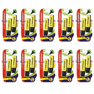 Abbildung von Textmarker STABILO BOSS ORIGINAL 10x 2er Pack gelb