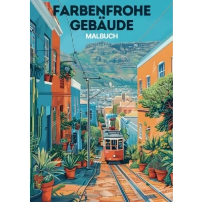 Abbildung von Malbuch Farbenfrohe Gebäude: 25 Malseiten für Jugendliche und Erwachsene wunderbare Entspannung