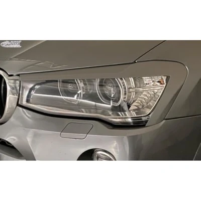 Abbildung von Scheinwerferblenden kompatibel mit BMW X3 (F25) Facelift &amp; X4 (F26) 2014 2018 (ABS), Unlackiert