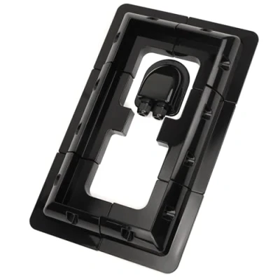 Abbildung von QWORK® Solarpanel Montagehalterungen, Bohrfreie Solarplatten Halterung, für Wohnmobile, Dächer, Schwarz
