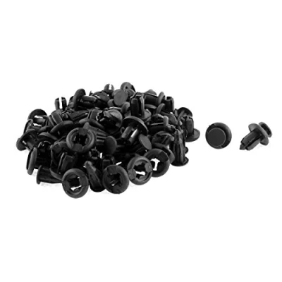 Abbildung von uxcell 50 Stk.Befestigung Clips Türverkleidung Klammer 10mm Loch Plastik Nieten für Karosserie Tür Schwarz