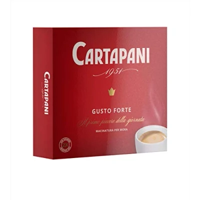 Abbildung von Cartapani 1951 GUSTO FORTE Moka gemahlen Kaffee stark, vollmundig und cremig, 2x250 g Pack