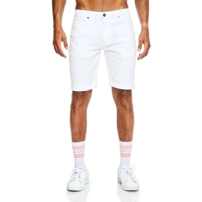 Abbildung von JEEL Herren Kurze Hosen Slim Fit Jeans Shorts 5 Pocket Style Stretch Hose für Männer Basic Washed 8 Weiß 34W