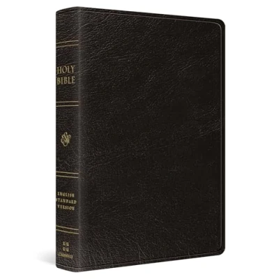 Abbildung von Holy Bible: English Standard Version, Black, Genuine Leather, Personal Reference Bible With Ribbon Marker