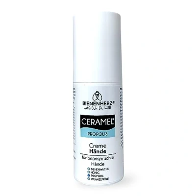 Abbildung von Dr. Wöll Propolis Handcreme mit Bienenwachs 50ml 100% natürlich trockene Hände zieht schnell ein fettet nicht Spender von