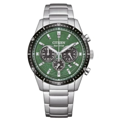 Abbildung von Citizen CA4624 56X Eco Drive Chronograph Herrenuhr Stahl/Grün