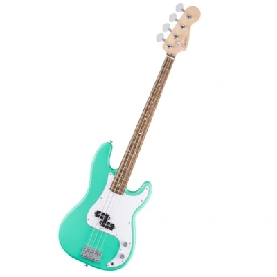 Abbildung von Squier by Fender Debut Collection Precision Bass, Laurel Griffbrett, Weißes Schlagbrett, Seafoam Green