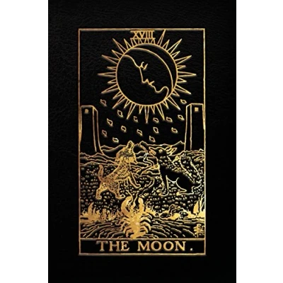 Abbildung von The Moon Tarot Card Notebook, Black and Gold 120 blank pages Journal, Sketchbook, Diary (Tarot Notebooks): Notebook