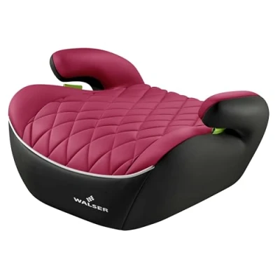 Abbildung von WALSER Premium Kinder Sitzerhöhung Auto, Qualitätssieger Sehr Gut* Kindersitz Auto 125 150 cm, Kindersitzerhöhung Andy neueste Norm 2024 ECE R 129, schmal schwarz/pink