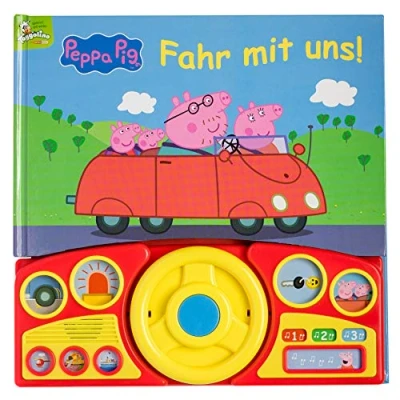 Abbildung von Peppa Pig Fahr mit uns! Pappbilderbuch beweglichem Lenkrad und 13 spannenden Geräuschen für Kinder ab 3 Jahren Wutz: Tönendes Buch