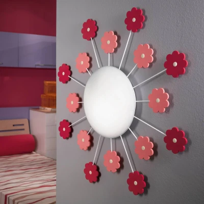 Abbildung von Eglo 92147 Kinderzimmerlampe Viki 1 in pink 1X40W Ø 61,5cm Wandleuchte Deckenleuchte