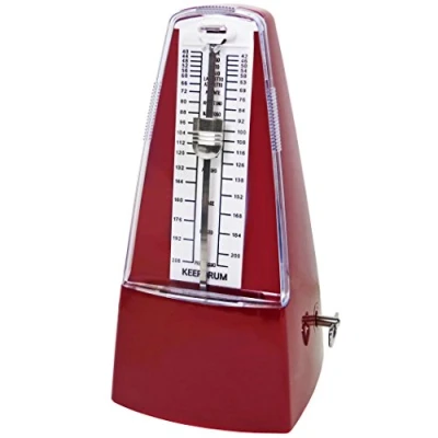 Abbildung von keepdrum GMPL RD mechanisches Metronom mit Glocke Taktgeber aufziehbar Rot
