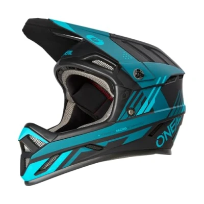 Abbildung von O&#039;NEAL Mountainbike Helm MTB Downhill Robustes ABS, Ventilationsöffnungen für Luftstrom &amp; Kühlung, ABS Außenschale Backflip Helmet Strike V.23 Erwachsene Schwarz Teal XL