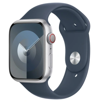 Abbildung von Apple Watch Armband Original Silikon und TPU (weich) Blau Geeignet für Series 1 9 / SE Ultra (2)