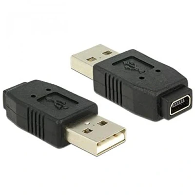 Abbildung von Delock 65094 Adapter USB 2.0 A Stecker &gt; mini B 5 Pin Buchse Computer Kabel, A,