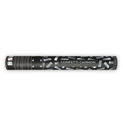 Abbildung von PartyDeco TUKM40 018, Konfettikanone, Silber, 1 Farbe, 400 mm, Stk