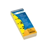 Abbildung von HERMA Nummernblock selbstklebend 1 500 gelb 28x56mm VE=500 Stück