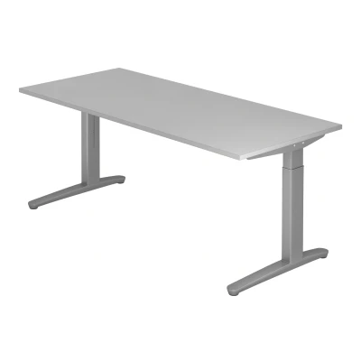 Abbildung von Hammerbacher Schreibtisch XB19 Grau/Silber