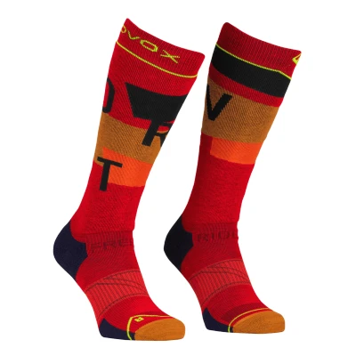 Abbildung von Ortovox Men Freeride Long Socks Cozy Cengia Rossa Größe 39/41