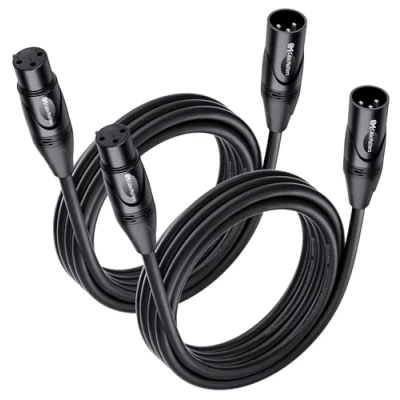 Abbildung von Cable Matters 2er Pack Premium XLR auf Mikrofonkabel 3m, Kabel, Mikrofonkabel, Kabel