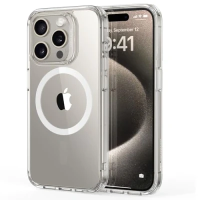 Abbildung von ESR für iPhone 15 Pro Max Hülle, kompatibel mit MagSafe, Militärnorm Schutz, vergilbungsbeständig, Kratzfeste Rückseite, magnetisches HandyHülle Case Max, Classic Series, Klar