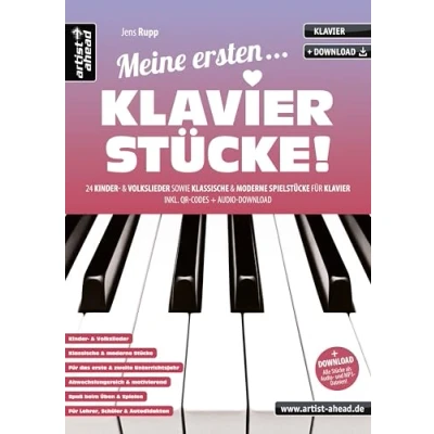 Abbildung von Meine ersten Klavierstücke! 24 Kinder und Volkslieder sowie klassische moderne Spielstücke für Klavier (inkl. Download). Spielbuch Piano. Klavierstücke. Songbook. Klaviernoten.