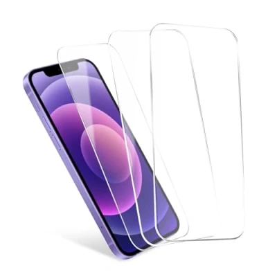 Abbildung von CELLONIC 3X Schutzfolie Handy kompatibel mit iPhone 12 &amp; Pro 6,1 Zoll Smartphone Displayschutz 2.5D aus Tempered Glass Ultra Thin 9H Schutzglas