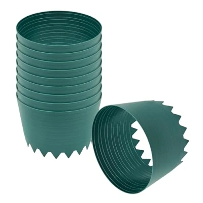 Abbildung von Spetebo Kunststoff Bewässerungsring 20 cm grün 10er Set Gießring zur Bewässerung von Kräutern Gemüsepflanzen Blumen Bewässerungshilfe Pflanzen Saatgut Befeuchtung