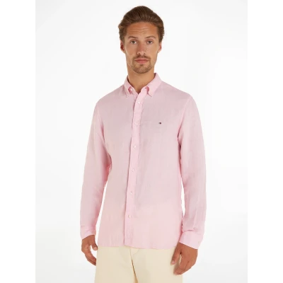 Abbildung von Tommy Hilfiger Pigment DYED Regular FIT Hemd, Herren, Größe: 3XL, Pink crystal