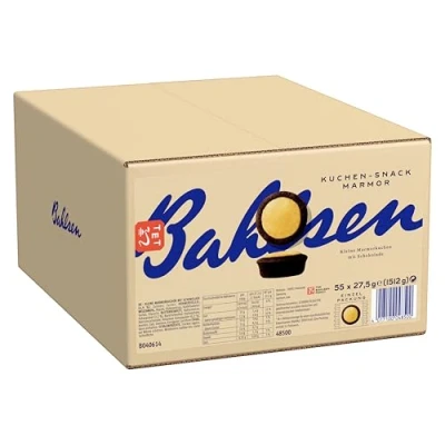Abbildung von The Bahlsen Family Kuchen Snack Marmor Großpackung mit ca. 55 Dessertpackungen à 27,5 g einzeln verpackte Marmorkuchen (1 x 1,51 kg)