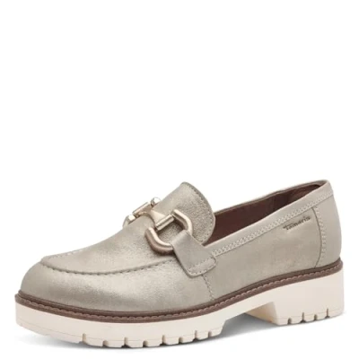 Abbildung von Tamaris Slipper, Damen, Größe: 40, Champagne Leder