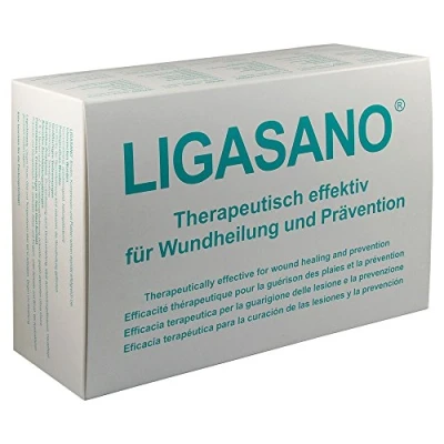 Abbildung von Ligasano weiß Verband 1x5x5 cm steril 10 St