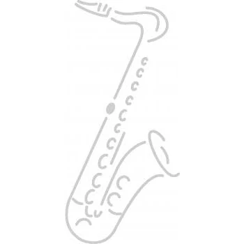 Abbildung von Aufkleber Applikation Saxophone AP0672 versch. Größen Farbe silber, Größe 15cm