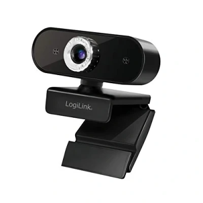 Abbildung von LogiLink UA0368 HD USB Webcam mit Mikrofon für gestochen scharfe Videogespräche mt Familie/Freunde/Beruf (Skype, Team, Google Meet, Facebook, …)