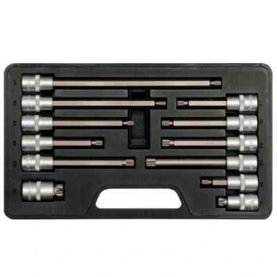 Abbildung von YATO YT 7753 Steckschlüsseleinsatz Set 12 Chrom Vanadium Stahl 1/2