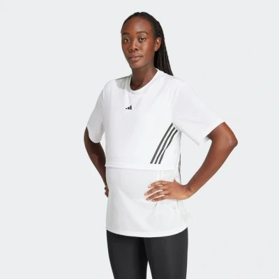 Abbildung von adidas Performance Maternity TEE Tshirt print, Damen, Größe: Small, White