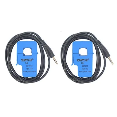Abbildung von HUABAN 2PCS SCT013 015 15A 1V Nicht invasiver Split Core Stromwandlersensor
