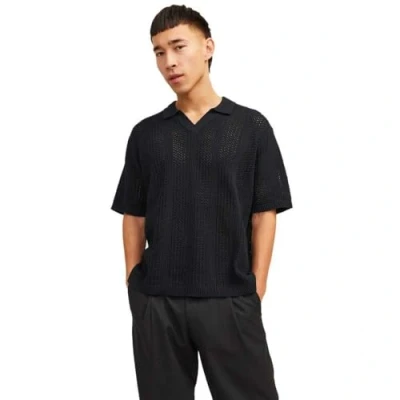Abbildung von Jack &amp; Jones Jortaormina Poloshirt, Herren, Größe: Large, Black