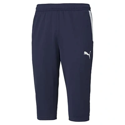 Abbildung von PUMA Herren Teamliga Training 3/4 Pants Hose, Peacoat, Weiß, Groß
