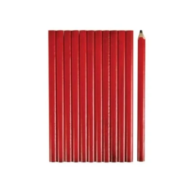 Abbildung von TOOLLAND Set mit 12 professionellen Zimmermannsbleistiften, für präzise Markierungen und verlässliche Markierkraft, 175 mm