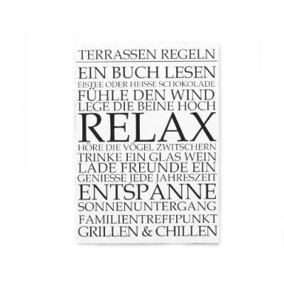 Abbildung von Interluxe WANDTAFEL Schild Holzschild TERRASSEN Regeln Vintage Shabby Dekoschild Landhaus Impression