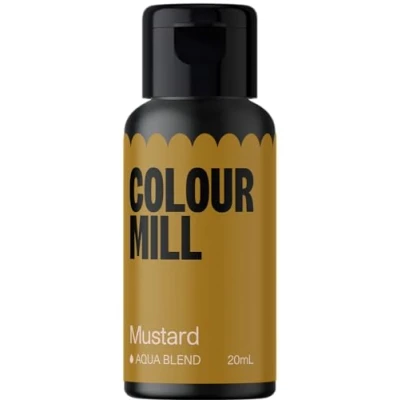 Abbildung von Colour Mill Aqua Blend Mustard 20 ml Lebensmittelfarbe auf Wasserbasis Sehr intensiv, hoch konzentriert