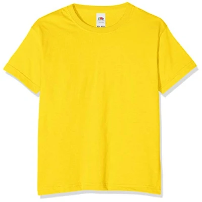 Abbildung von Fruit of the Loom Jungen T Shirt, Yellow (Sunflower Yellow), 14 15 Jahre (164)
