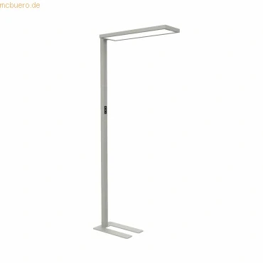 Abbildung von MAUL Standleuchte MAULsenja Stehlampe dimmbar (2700 5700 K) Energieeffizente LED Technik Deckenfluter mit direkter &amp; indirekte Beleuchtung Standlampe Bewegungssensor Silber